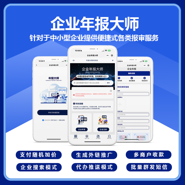 企业工商年报服务大师加密独立部署